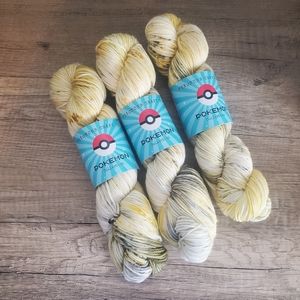 Hand Dyed Yarn 3 DK Weight Skeins Pokemon Themed Yarn